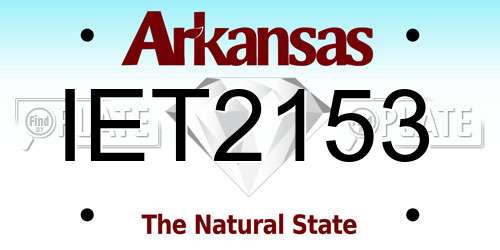 IET2153 Arkansas License Plate