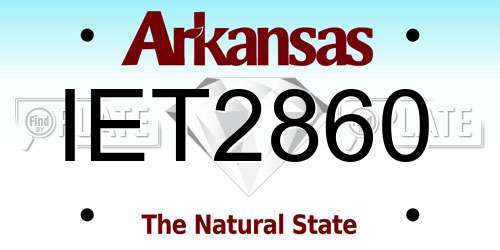 IET2860 Arkansas License Plate