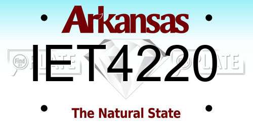 IET4220 Arkansas License Plate