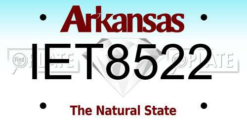 IET8522 Arkansas License Plate