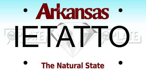 IETATTO Arkansas License Plate