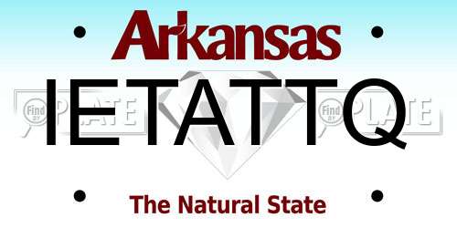 IETATTQ Arkansas License Plate