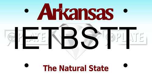 IETBSTT Arkansas License Plate