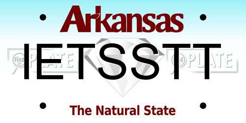 IETSSTT Arkansas License Plate
