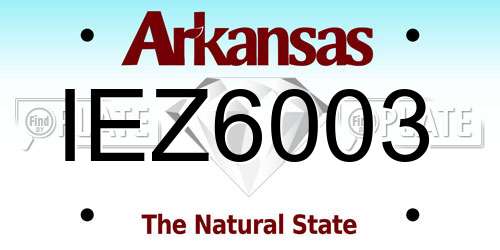 IEZ6003 Arkansas License Plate