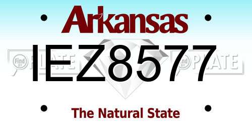 IEZ8577 Arkansas License Plate