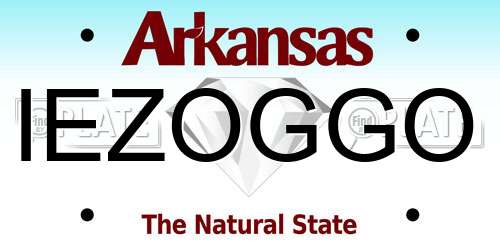 IEZOGGO Arkansas License Plate