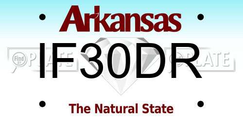 IF30DR Arkansas License Plate