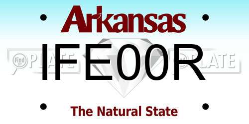 IFE00R Arkansas License Plate