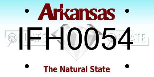 IFH0054 Arkansas License Plate