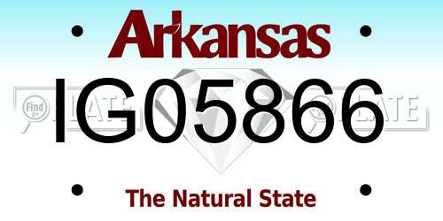 IG05866 Arkansas License Plate