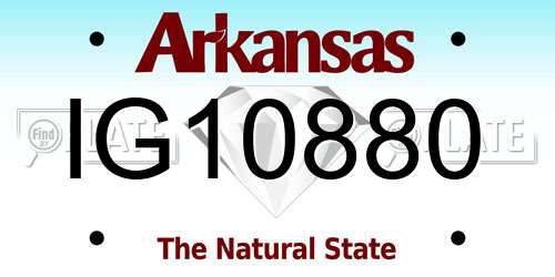 IG10880 Arkansas License Plate