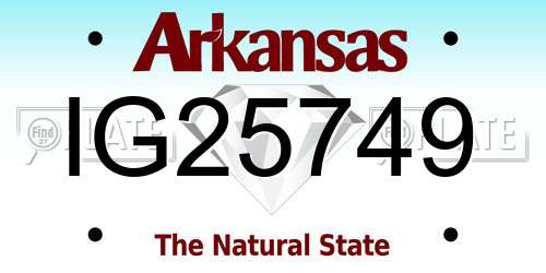 IG25749 Arkansas License Plate