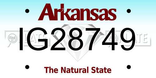 IG28749 Arkansas License Plate