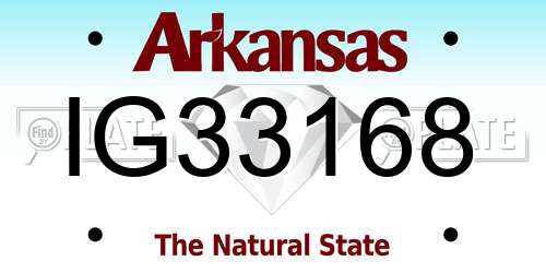 IG33168 Arkansas License Plate