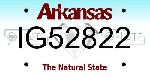 IG52822 Arkansas License Plate