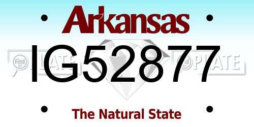 IG52877 Arkansas License Plate