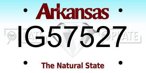 IG57527 Arkansas License Plate