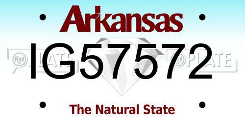 IG57572 Arkansas License Plate