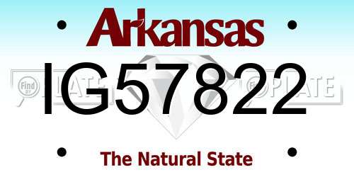 IG57822 Arkansas License Plate