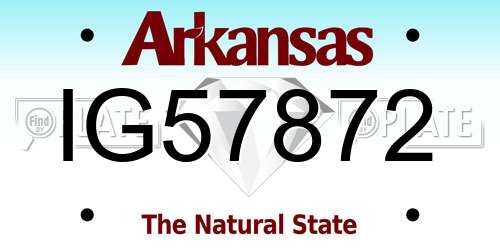 IG57872 Arkansas License Plate