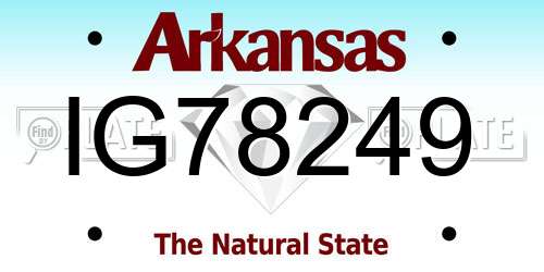 IG78249 Arkansas License Plate