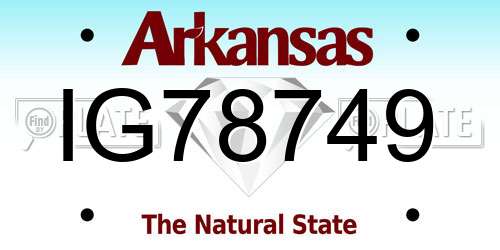 IG78749 Arkansas License Plate