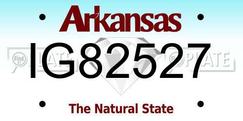 IG82527 Arkansas License Plate
