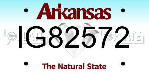 IG82572 Arkansas License Plate