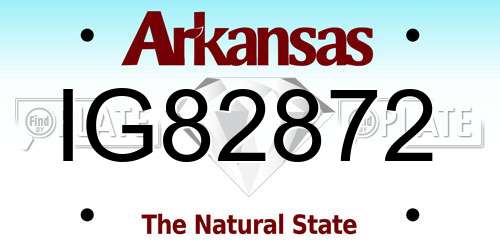 IG82872 Arkansas License Plate