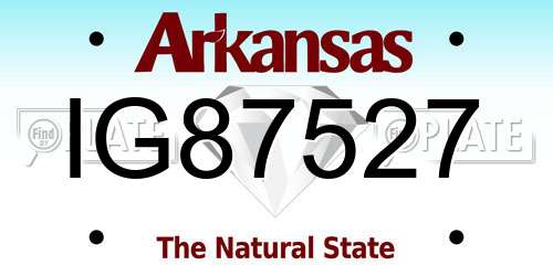 IG87527 Arkansas License Plate