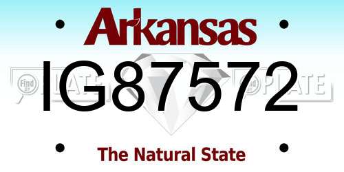 IG87572 Arkansas License Plate