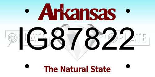IG87822 Arkansas License Plate