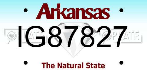 IG87827 Arkansas License Plate