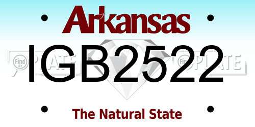 IGB2522 Arkansas License Plate