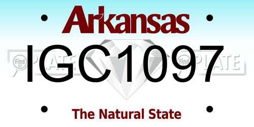 IGC1097 Arkansas License Plate