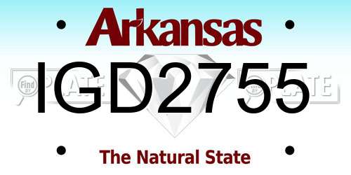 IGD2755 Arkansas License Plate