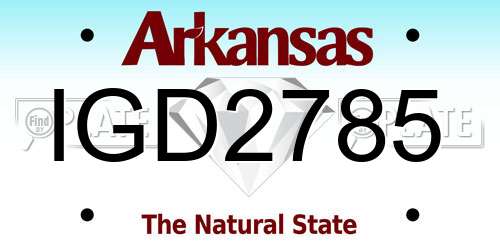 IGD2785 Arkansas License Plate
