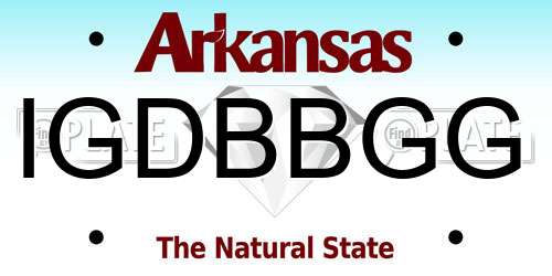 IGDBBGG Arkansas License Plate