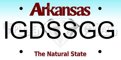 IGDSSGG Arkansas License Plate