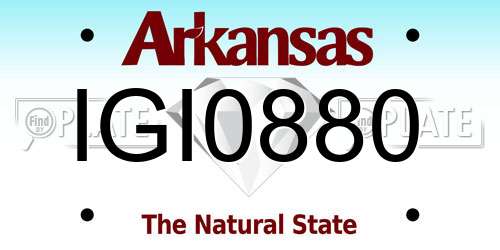IGI0880 Arkansas License Plate