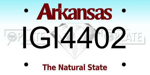 IGI4402 Arkansas License Plate