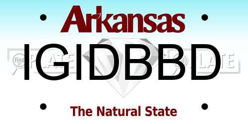IGIDBBD Arkansas License Plate