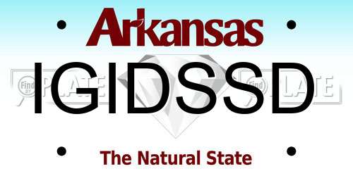 IGIDSSD Arkansas License Plate