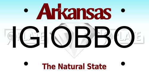 IGIOBBO Arkansas License Plate