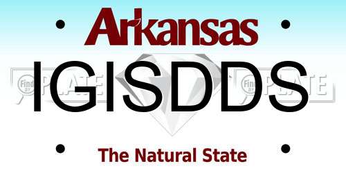 IGISDDS Arkansas License Plate