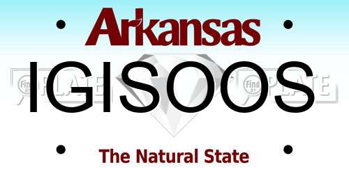 IGISOOS Arkansas License Plate