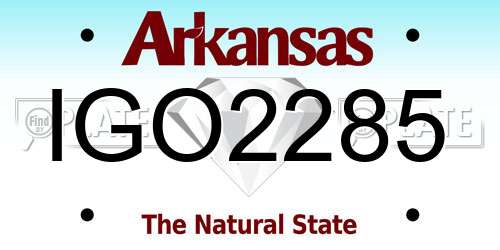 IGO2285 Arkansas License Plate