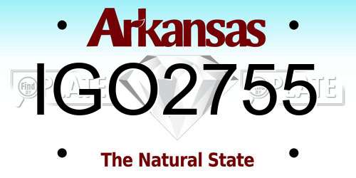 IGO2755 Arkansas License Plate
