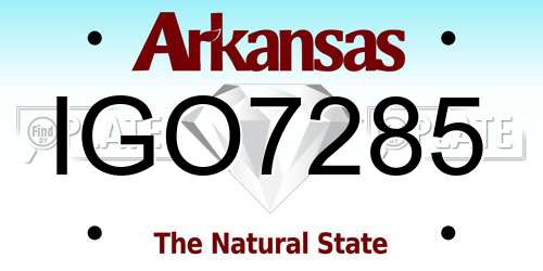 IGO7285 Arkansas License Plate